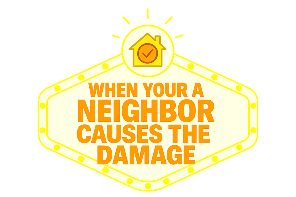 What Happens When Your Neighbor Causes the Damage (And How Renters Insurance Handles It)