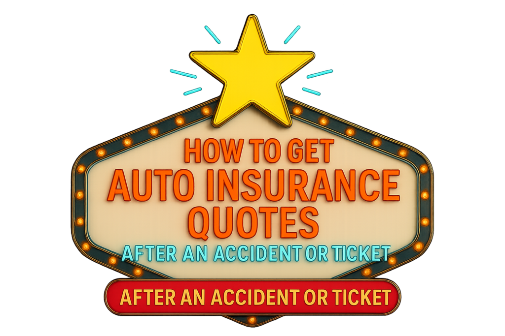 How to Get Auto Insurance Quotes After an Accident or Ticket